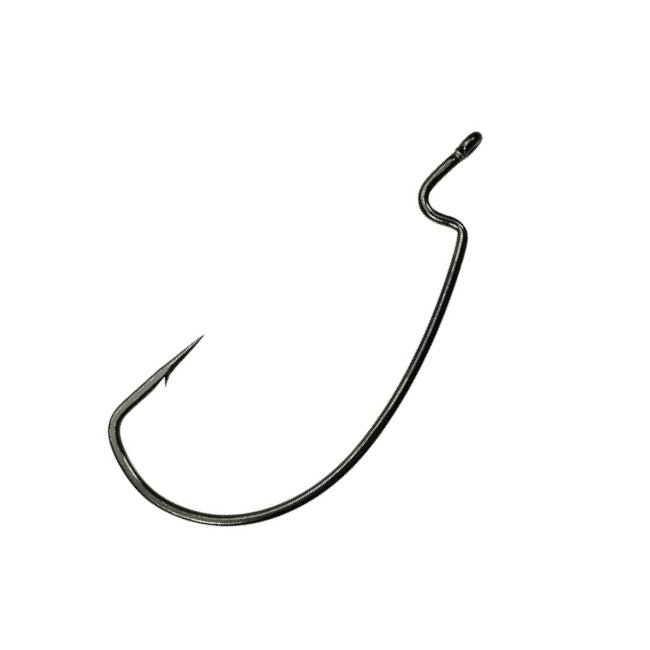 Gamakatsu Offset EWG Worm Hooks - Black, Barbed, Sizes #4 To #5/0