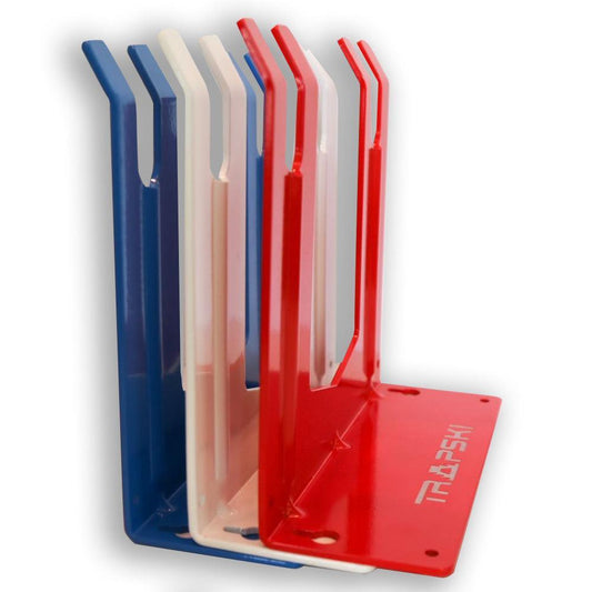 TRAPSKI Garage Wall Rack Organizer for Yard Tools, Gear & Equipment, Skis or Snowboard by Bindings