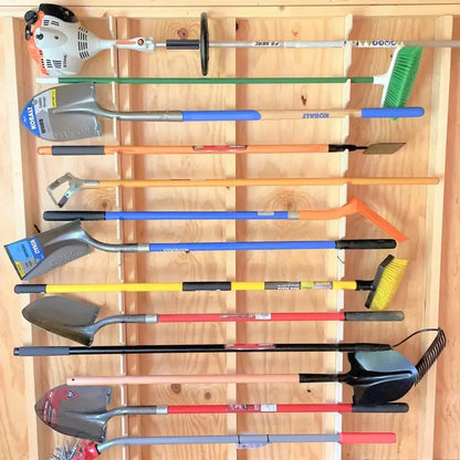 HangThis Up - Best Yard Tool Rack, Garden Tool Organizer, Shed Organization, Universal Garden Tool Storage Rack, Yard Tool Storage Rack