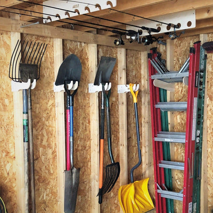 HangThis Up - Garden Yard Tool Organizer,  Yard Tool Rack, Outdoor Shed Tool Organizer, Shed Tool Rack, Shed Organizer, Outdoor Storage, Yard Tool Storage Rack