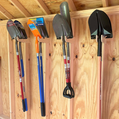 HangThis Up - Garden Yard Tool Organizer,  Yard Tool Rack, Outdoor Shed Tool Organizer, Shed Tool Rack, Shed Organizer, Outdoor Storage, Yard Tool Storage Rack
