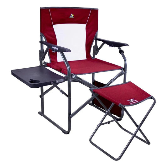 GCI Outdoor 3 - Position Reclining Director's Chair, Side Table, and Ottoman, Cinnamon - Angler's Pro Tackle & Outdoors