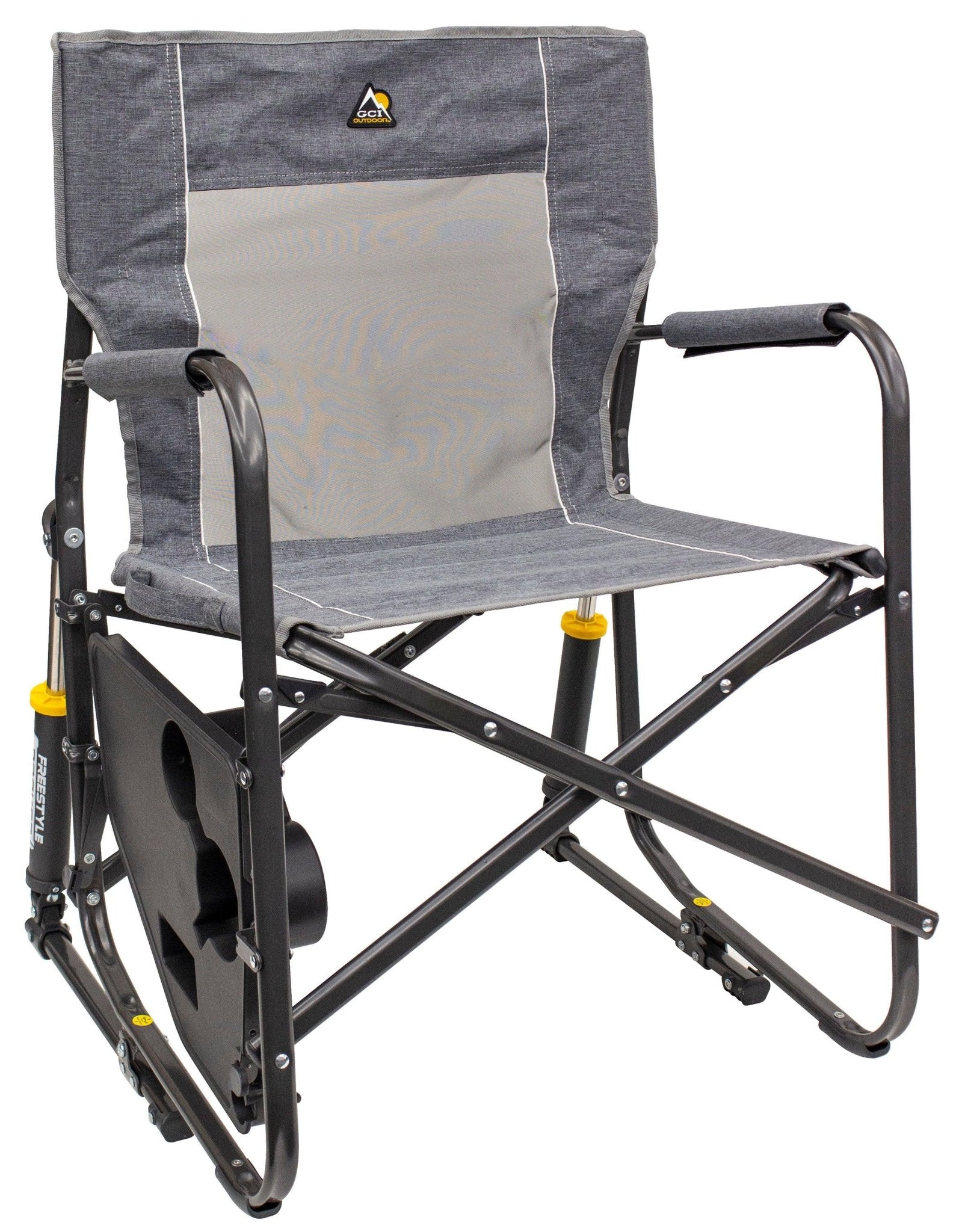 GCI Outdoor Freestyle Rocker Portable Folding Rocking Chair, Outdoor Camping Chair with Side Table - Angler's Pro Tackle & Outdoors