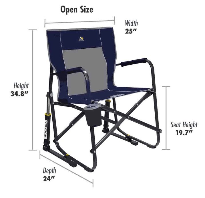 GCI Outdoor Freestyle Rocker Portable Rocking Chair & Outdoor Camping Chair - Angler's Pro Tackle & Outdoors