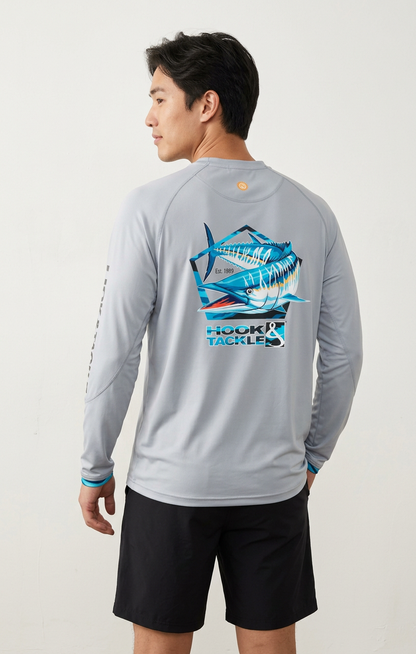 Hook & Tackle Men's Wahoo Pentagon L/S UV Fishing Shirt