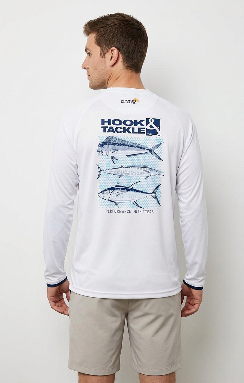 Hook & Tackle Men's Three's Company L/S UV Fishing Shirt