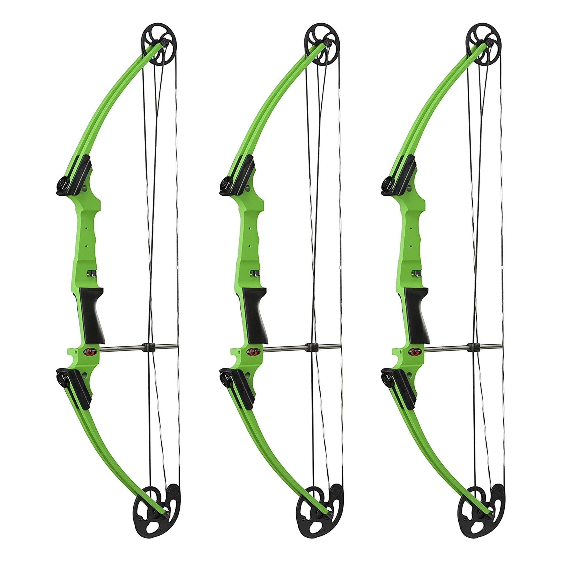 Genesis Archery Compound Bow Adjustable Sizing for Left Handed, Green (3 Pack) - Angler's Pro Tackle & Outdoors