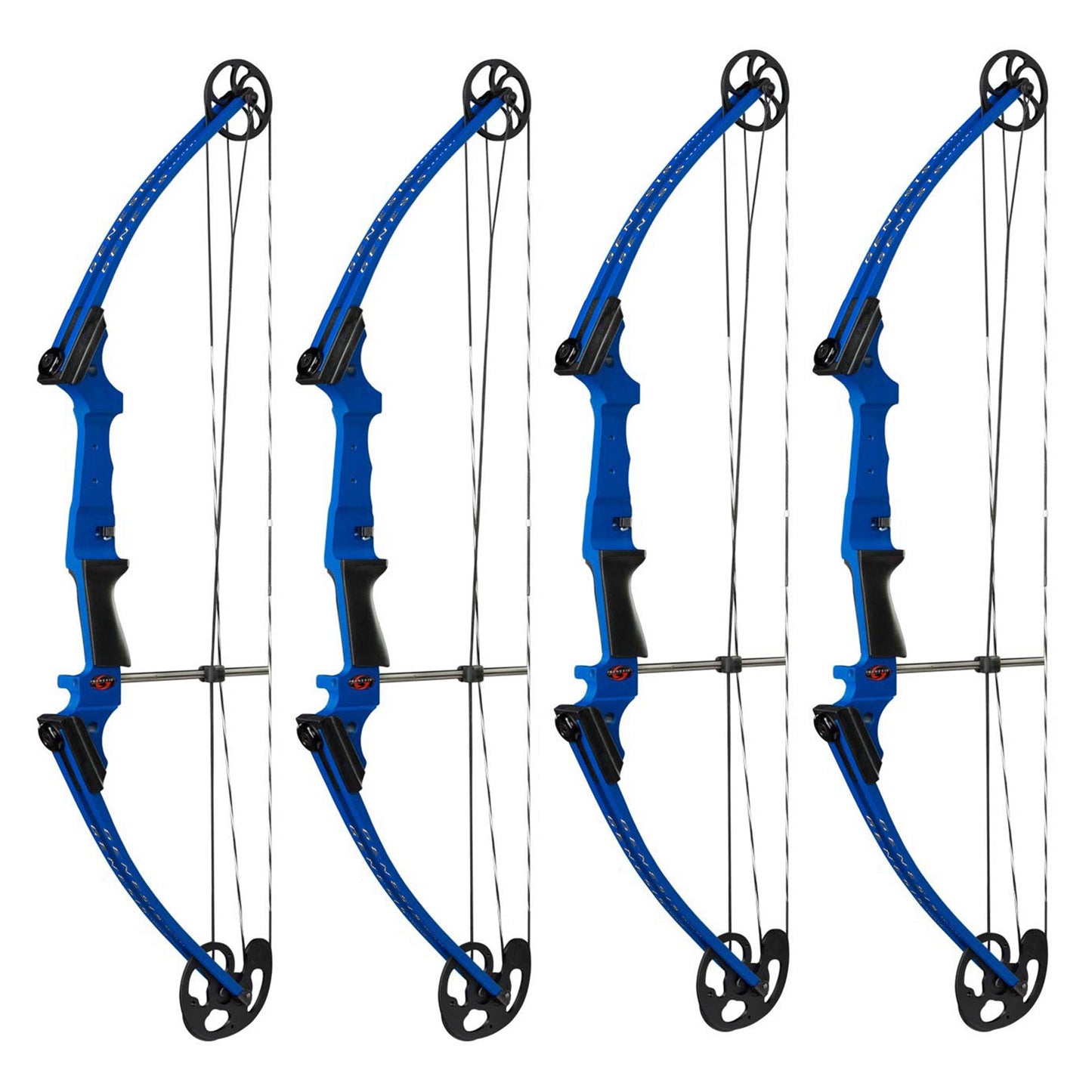 Genesis Archery Compound Bow Adjustable Sizing for Right Handed, Blue (4 Pack) - Angler's Pro Tackle & Outdoors