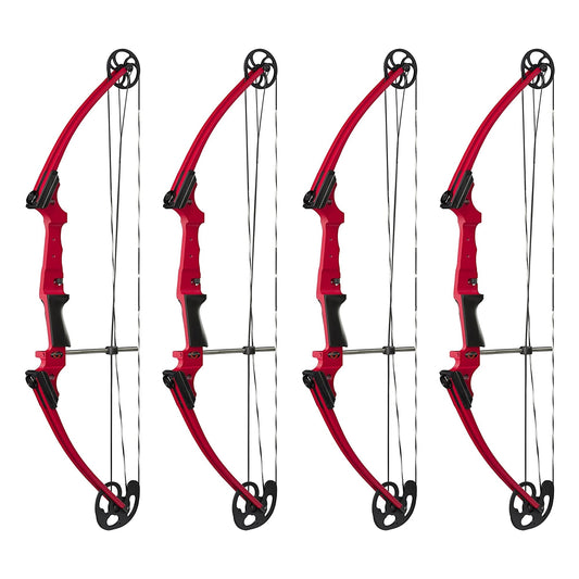 Genesis Archery Compound Bow Adjustable Sizing for Right Handed, Red (4 Pack) - Angler's Pro Tackle & Outdoors