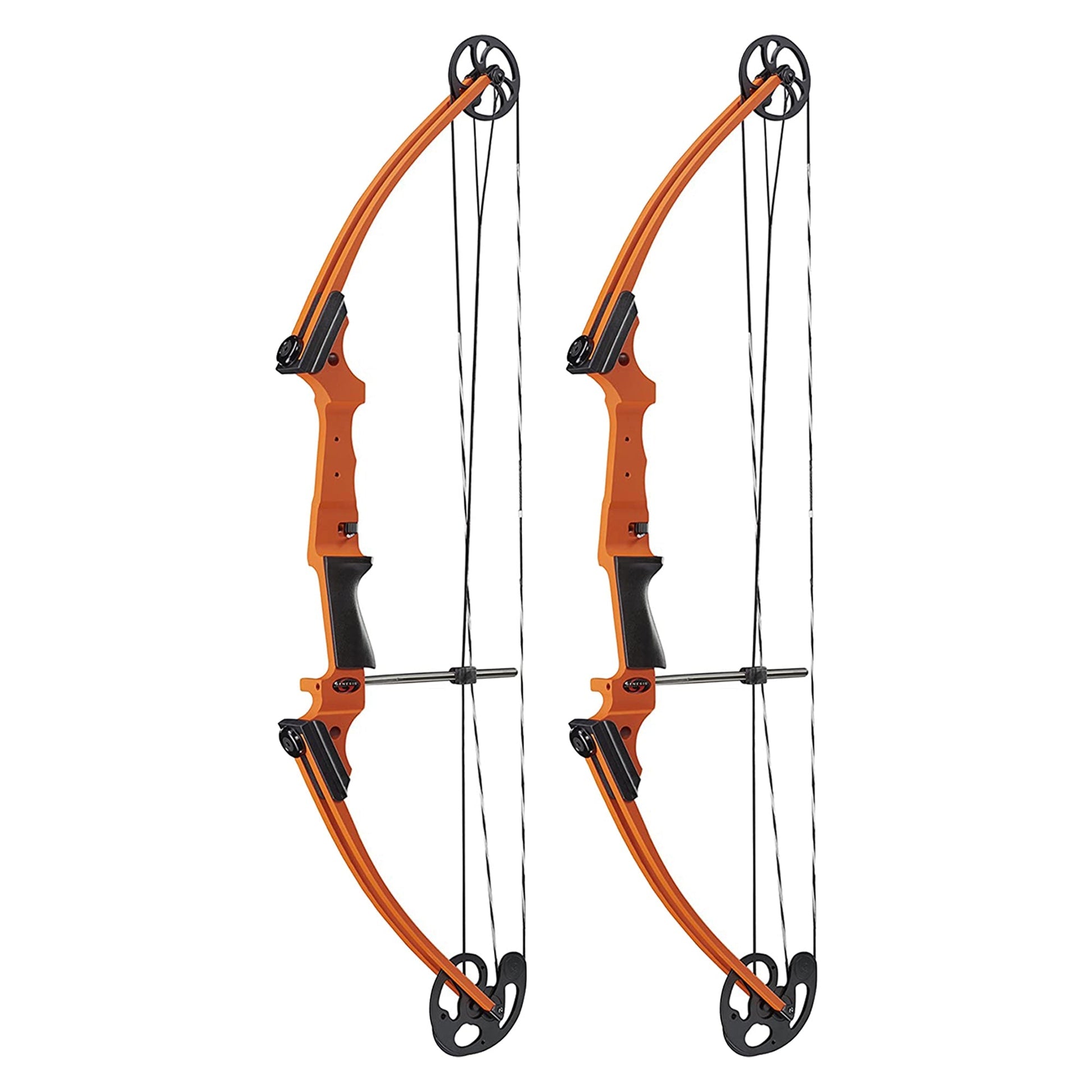 Genesis Archery Original Adjustable Left Handed Compound Bow, Orange (2 Pack) - Angler's Pro Tackle & Outdoors