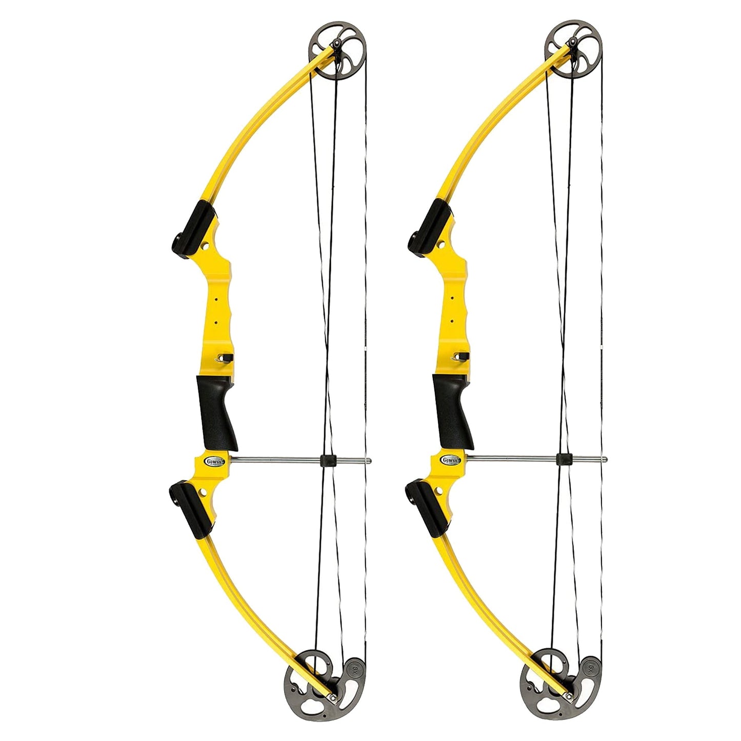 Genesis Archery Original Adjustable Right Handed Compound Bow, Yellow (2 Pack) - Angler's Pro Tackle & Outdoors