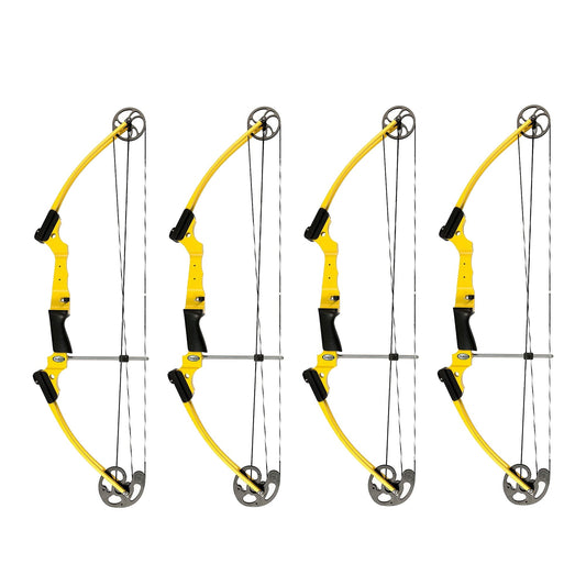 Genesis Archery Original Adjustable Right Handed Compound Bow, Yellow (4 Pack) - Angler's Pro Tackle & Outdoors