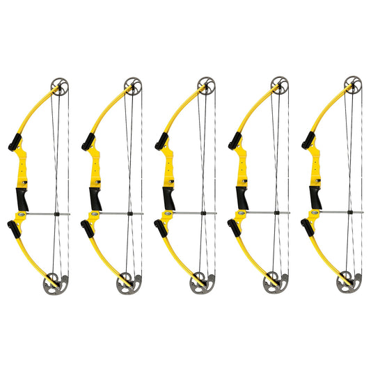 Genesis Archery Original Adjustable Right Handed Compound Bow, Yellow (5 Pack) - Angler's Pro Tackle & Outdoors