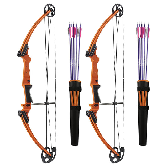 Genesis Archery Original Left Hand Compound Bow Kit w/Arrows & Quiver (2 Pack) - Angler's Pro Tackle & Outdoors