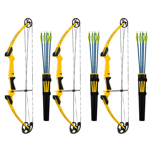 Genesis Archery Original Right Hand Compound Bow Kit w/Arrows & Quiver (3 Pack) - Angler's Pro Tackle & Outdoors