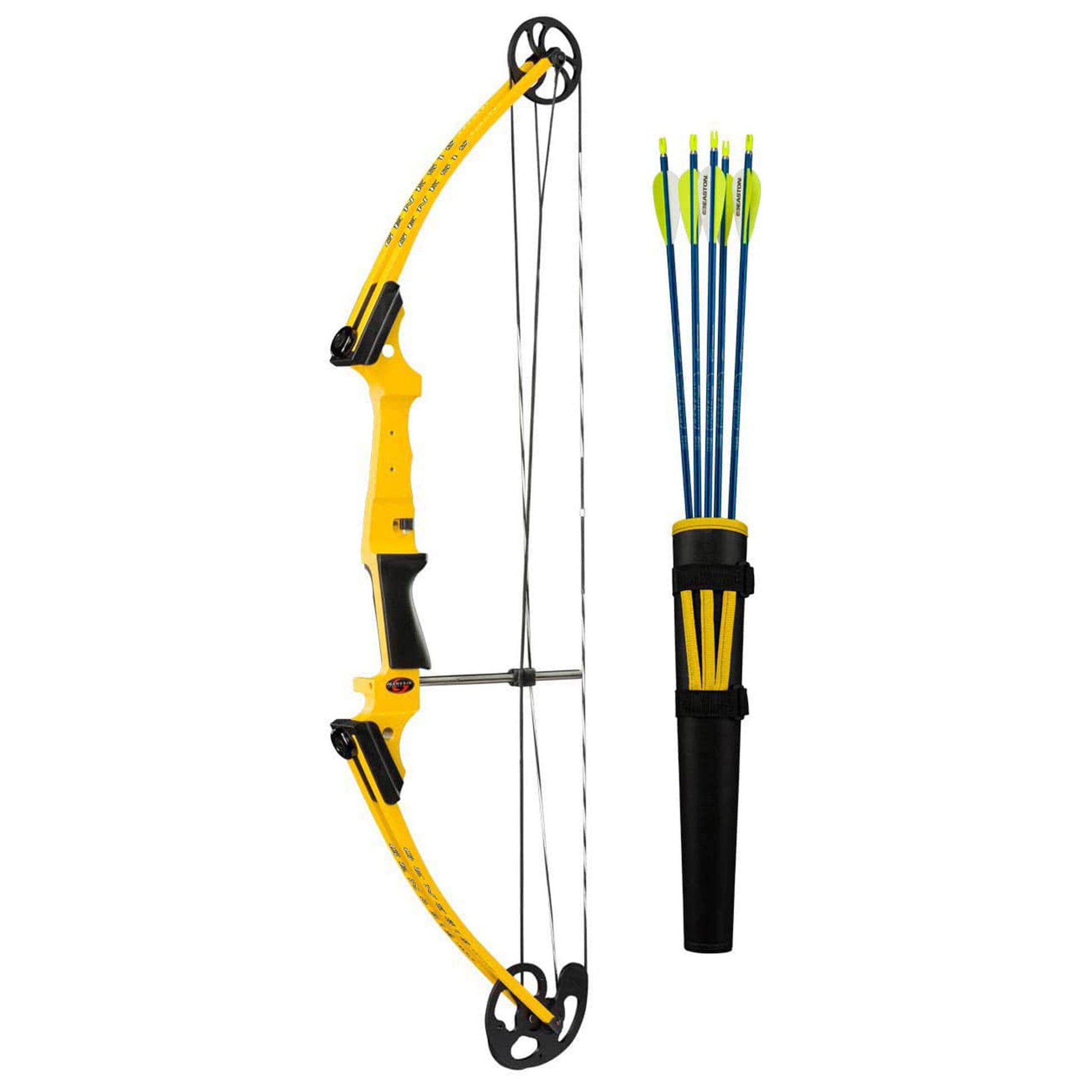 Genesis Archery Original Right Hand Compound Bow Kit w/Arrows & Quiver (5 Pack) - Angler's Pro Tackle & Outdoors