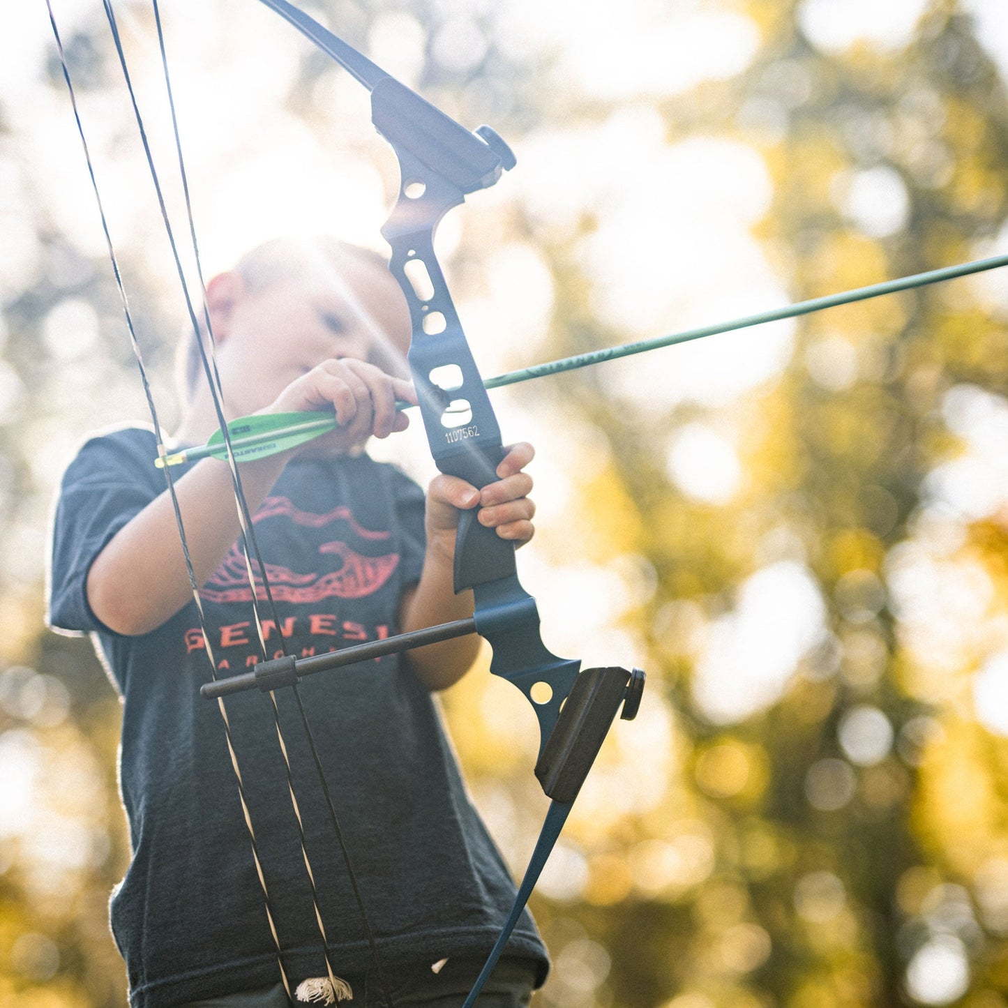 Genesis Mini, Youth Archery Compound Bow w/Adjustable Sizing, Right Hand, Black - Angler's Pro Tackle & Outdoors