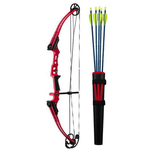 Genesis Mini, Youth Compound Bow and Arrow Kit with Quiver, Right Hand, Red - Angler's Pro Tackle & Outdoors