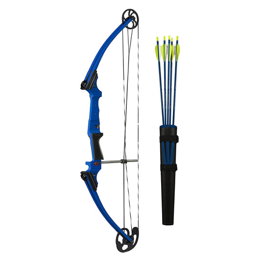 Genesis Original Lightweight Archery Compound Bow & Arrow Set, Left Handed, Blue - Angler's Pro Tackle & Outdoors