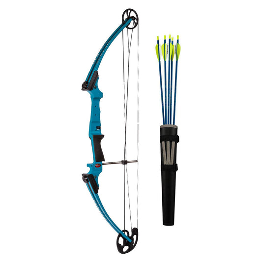 Genesis Original Lightweight Archery Compound Bow & Arrow Set, Left Handed, Teal - Angler's Pro Tackle & Outdoors