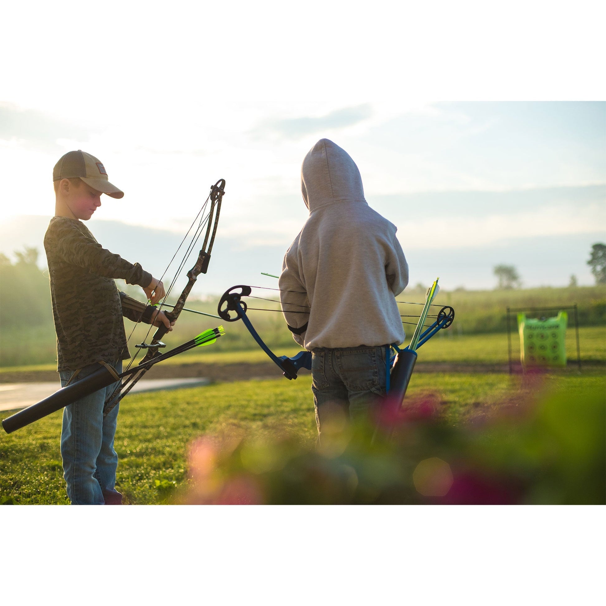 Genesis Original Lightweight Archery Compound Bow/Arrow Set, Left Handed, Black - Angler's Pro Tackle & Outdoors