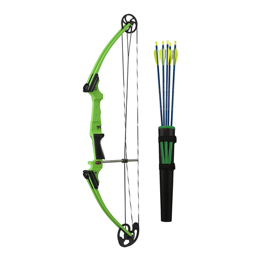 Genesis Original Lightweight Archery Compound Bow/Arrow Set, Left Handed, Green - Angler's Pro Tackle & Outdoors