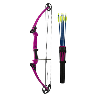 Genesis Original Lightweight Archery Compound Bow/Arrow Set, Left Handed, Purple - Angler's Pro Tackle & Outdoors