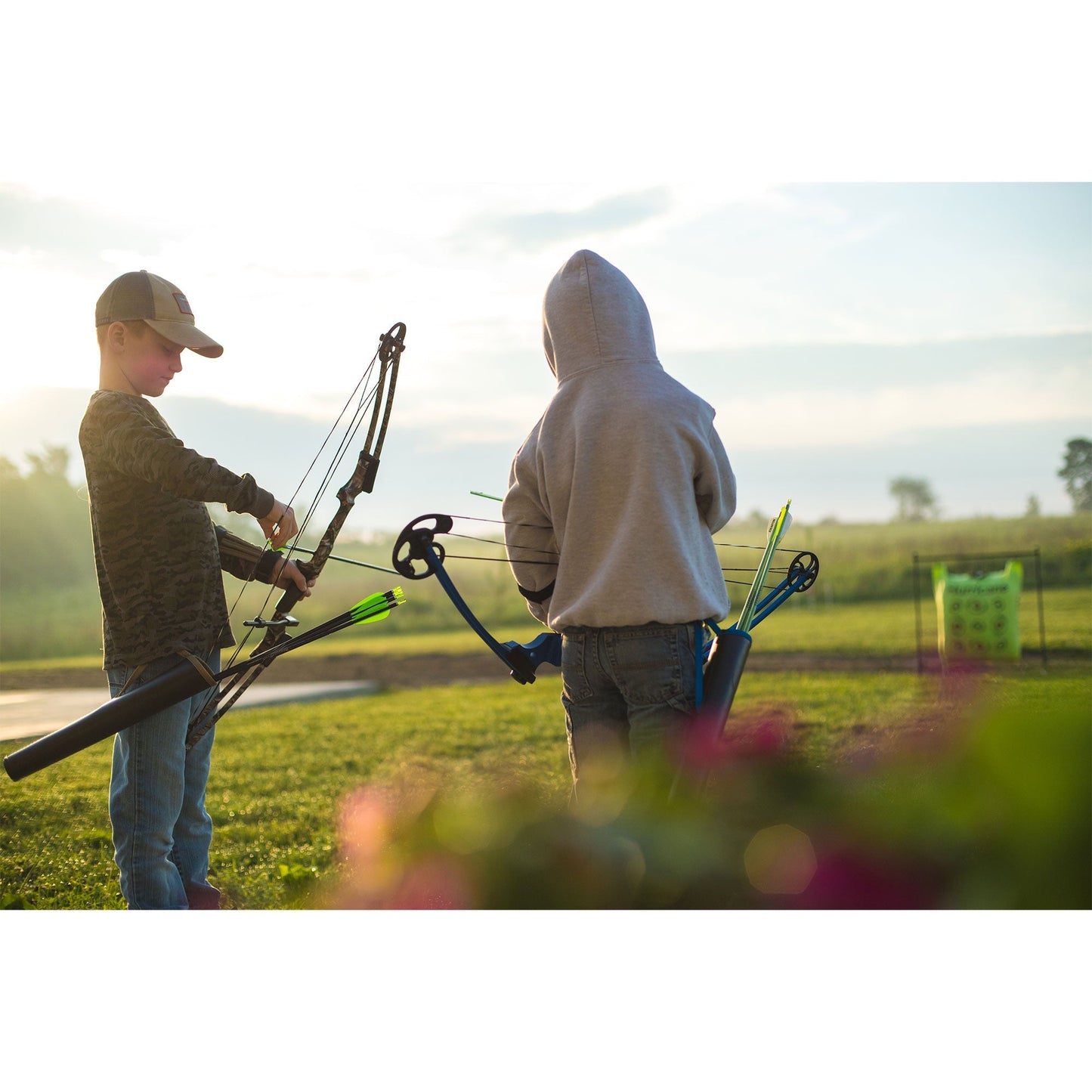 Genesis Original Lightweight Archery Compound Bow/Arrow Set, Left Handed, Purple - Angler's Pro Tackle & Outdoors