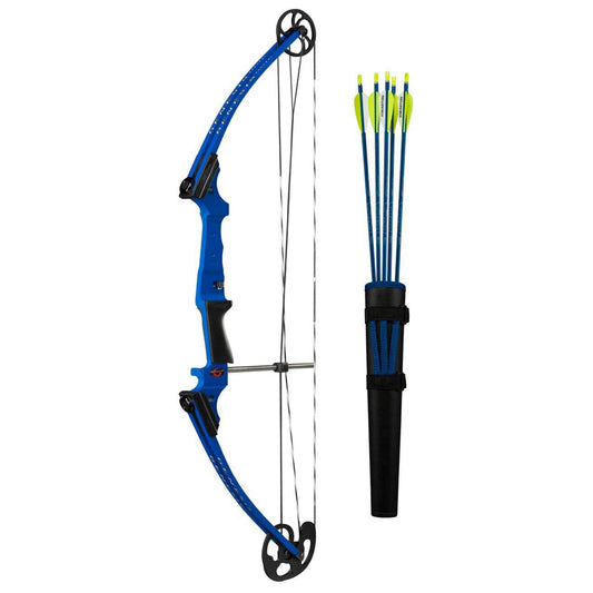 Genesis Original Lightweight Archery Compound Bow/Arrow Set, Right Handed, Blue - Angler's Pro Tackle & Outdoors