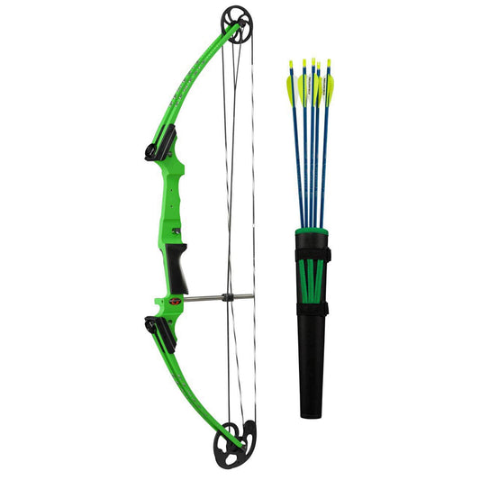 Genesis Original Lightweight Archery Compound Bow/Arrow Set, Right Handed, Green - Angler's Pro Tackle & Outdoors