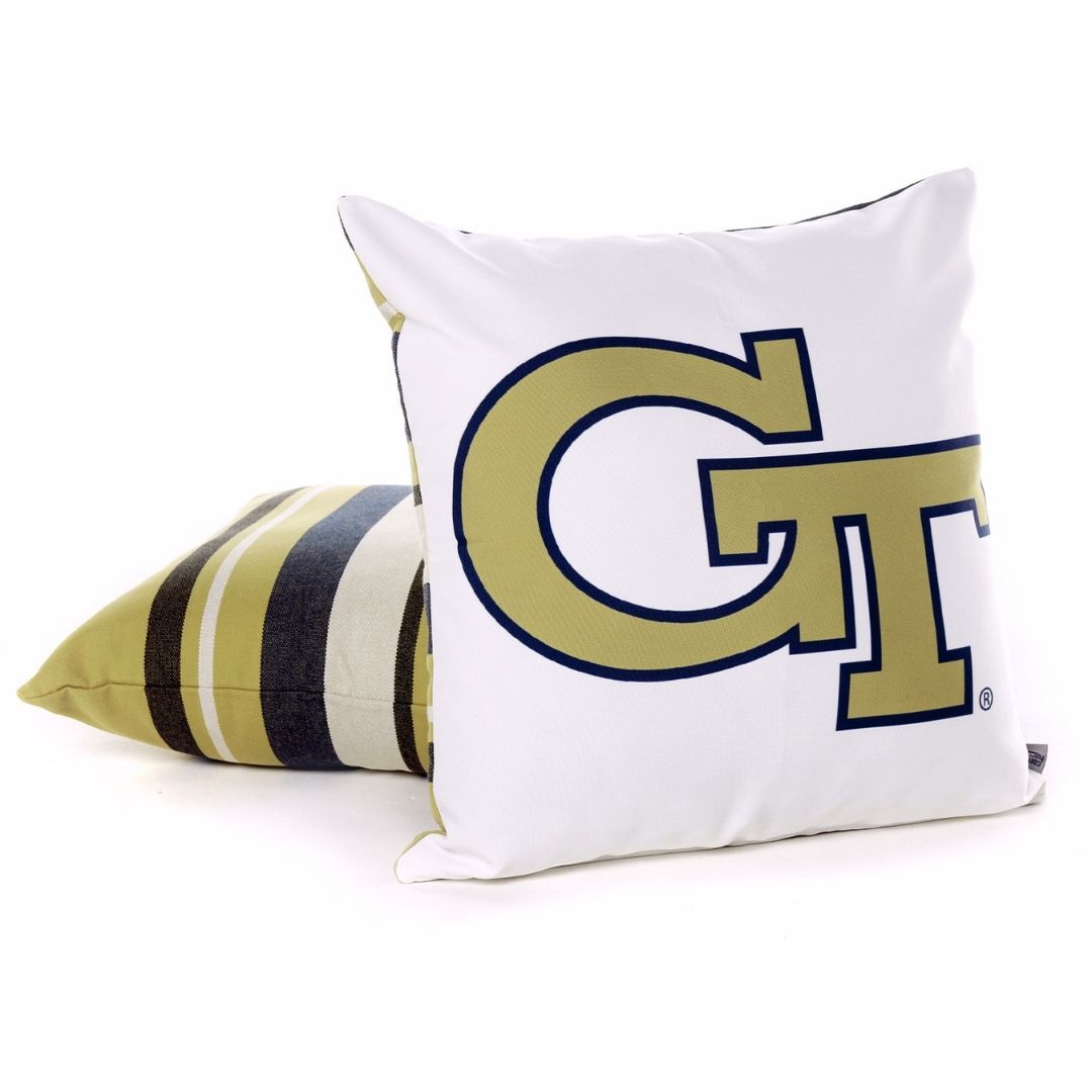 Campus Hammocks Georgia Tech Logo Throw Pillow Cover