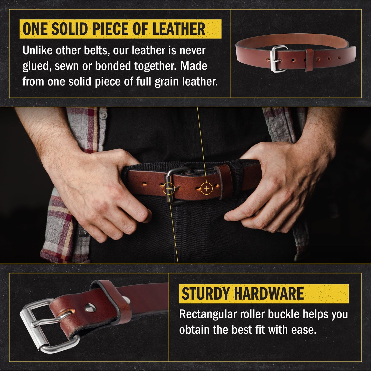 Relentless Tactical The Guardian Gun Belt - Made in USA - Lifetime Warranty - 14 oz Leather