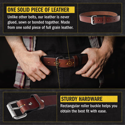 Relentless Tactical The Guardian Gun Belt - Made in USA - Lifetime Warranty - 14 oz Leather