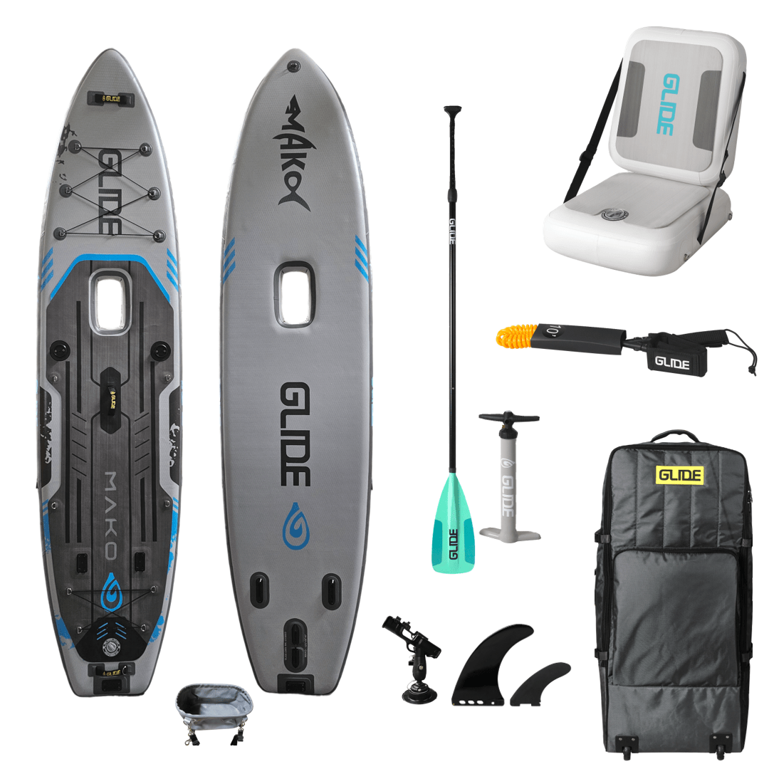 Glide Mako – Inflatable Fishing Paddleboard, Pedal Drive Compatible - Angler's Pro Tackle & Outdoors