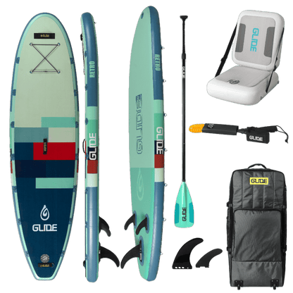 Glide Retro 10'6'' Inflatable Paddle Board Package – Lightweight & Stable - Angler's Pro Tackle & Outdoors