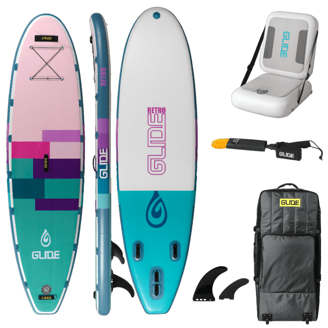 Glide Retro 10'6'' Inflatable Paddle Board Package – Lightweight & Stable - Angler's Pro Tackle & Outdoors