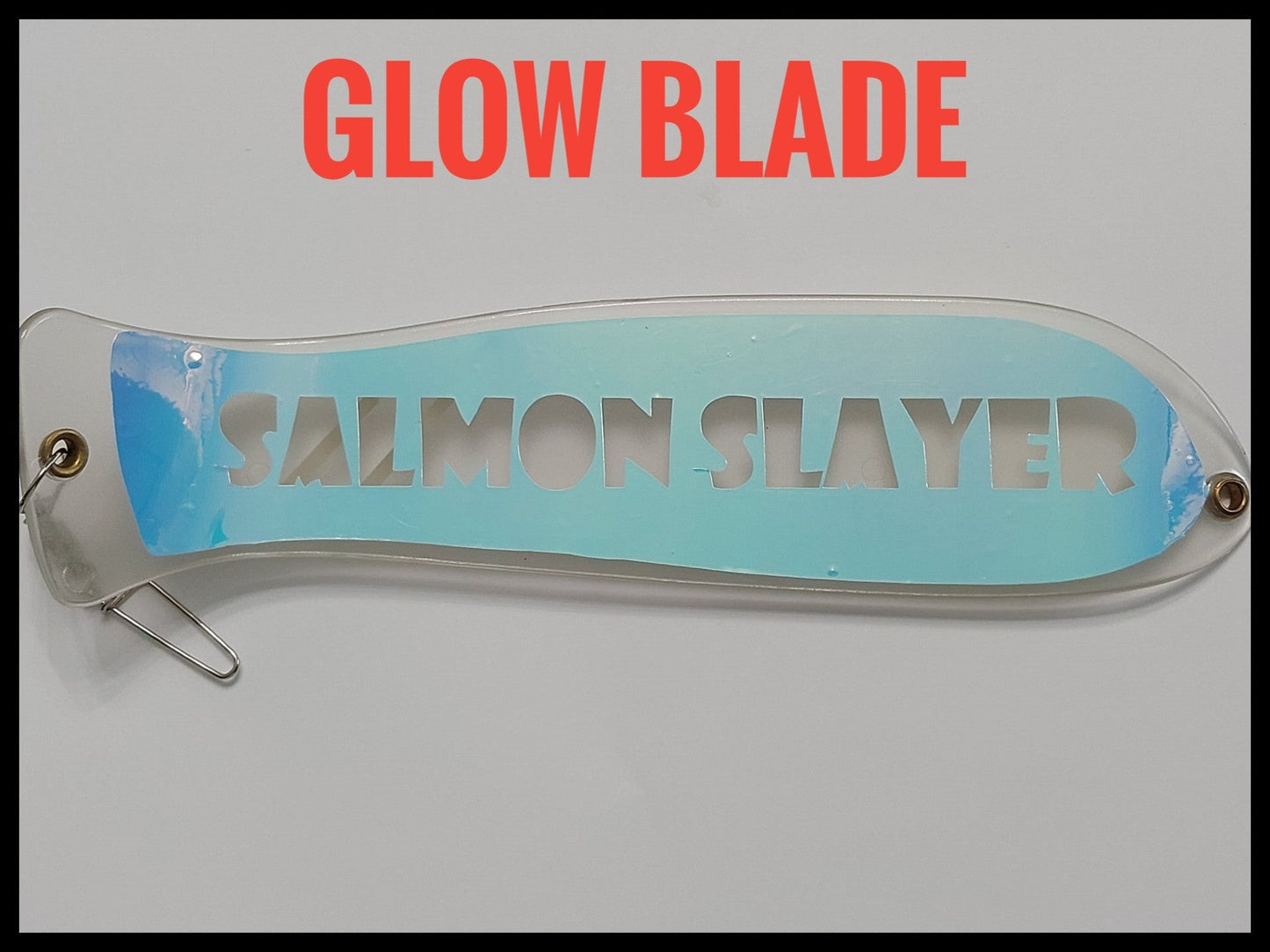 Ice Strong Outdoors - 10" Chrome / Glow Dual Fin Fishblade