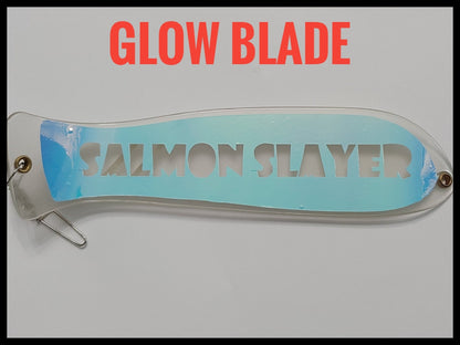 Ice Strong Outdoors - 10" Chrome / Glow Dual Fin Fishblade