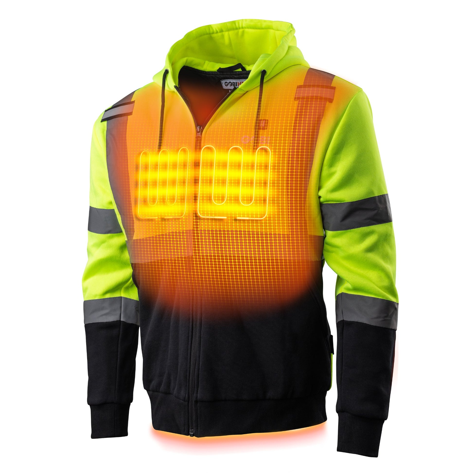 Gobi Heat Beam Men's Workwear Heated High - Vis Hoodie - Angler's Pro Tackle & Outdoors