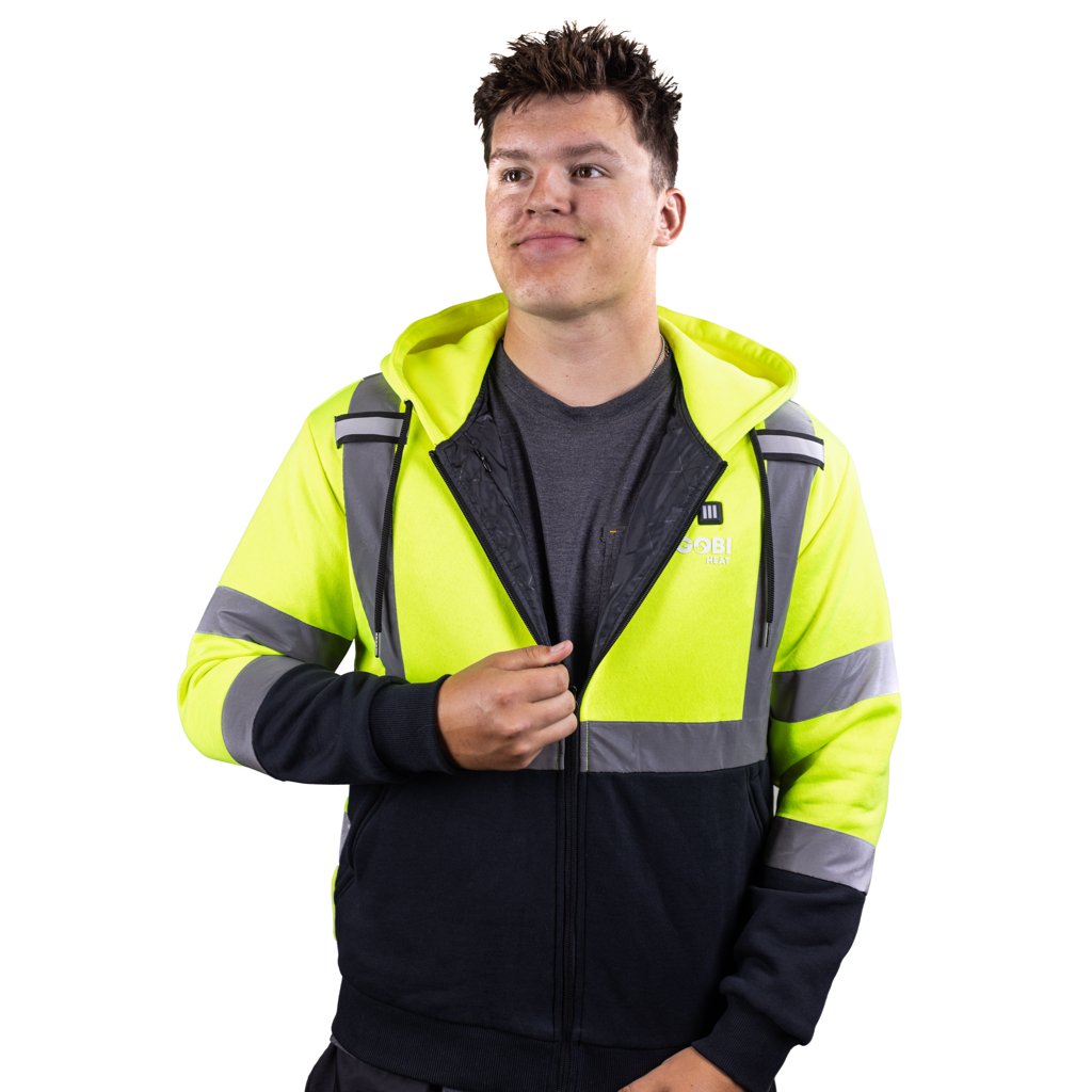 Gobi Heat Beam Men's Workwear Heated High - Vis Hoodie - Angler's Pro Tackle & Outdoors