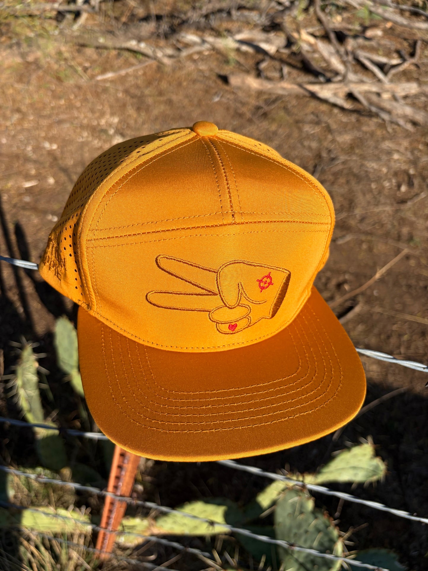 Hustlin Hippie PL Series Hydro Snapback- GOLDEN BURNT ORANGE- LOGO w/ BOLD style