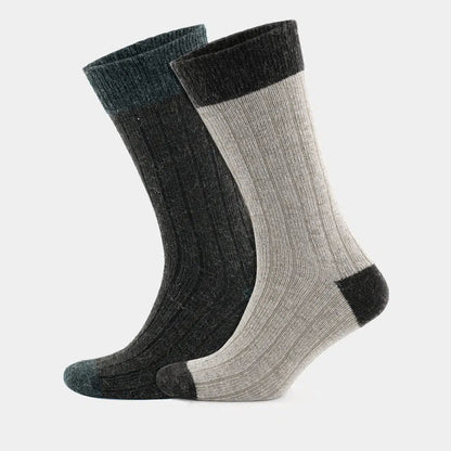 GoWith Alpaca Wool Crew Hiking Boot Socks for Men and Women - Ribbed - Angler's Pro Tackle & Outdoors