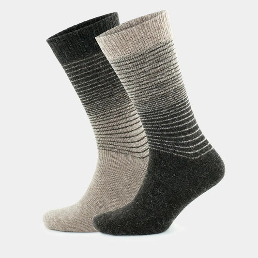 GoWith Alpaca Wool Crew Hiking Boot Socks for Men and Women - Striped - Angler's Pro Tackle & Outdoors