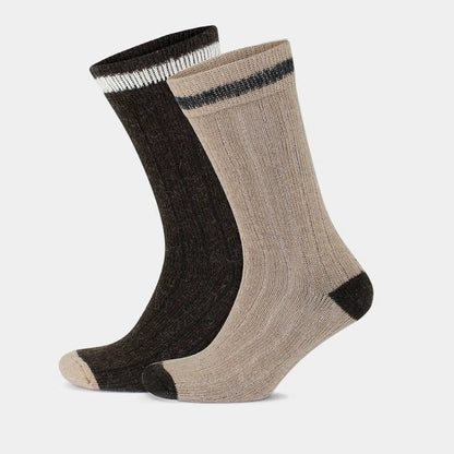 GoWith Alpaca Wool Crew Hiking Boot Socks for Men and Women - Vertical Striped - Angler's Pro Tackle & Outdoors