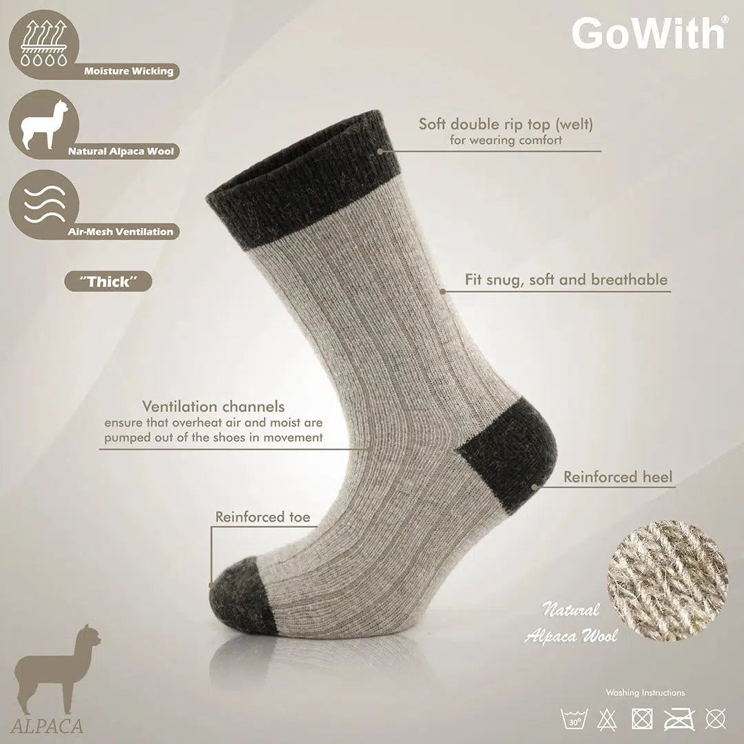 GoWith Kids Alpaca Wool Warm Thermal Crew Socks - Angler's Pro Tackle & Outdoors