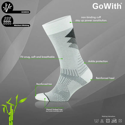 GoWith Men's Bamboo Colorful Patterned Crew Dress Socks - Angler's Pro Tackle & Outdoors