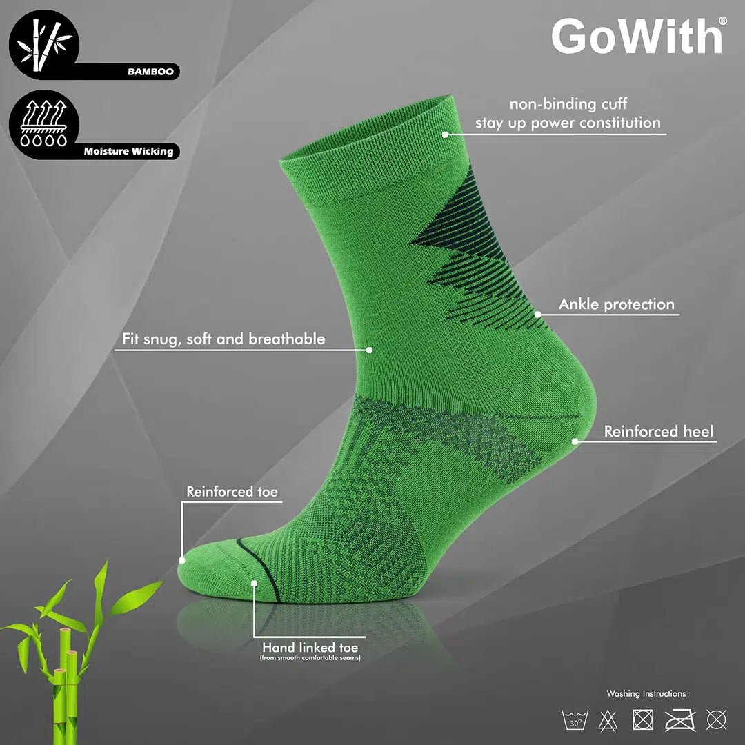 GoWith Men's Bamboo Colorful & Patterned Quarter Dress Socks - Angler's Pro Tackle & Outdoors