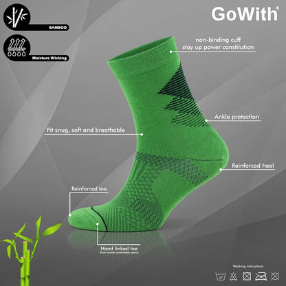 GoWith Men's Bamboo Colorful & Patterned Quarter Dress Socks - Angler's Pro Tackle & Outdoors