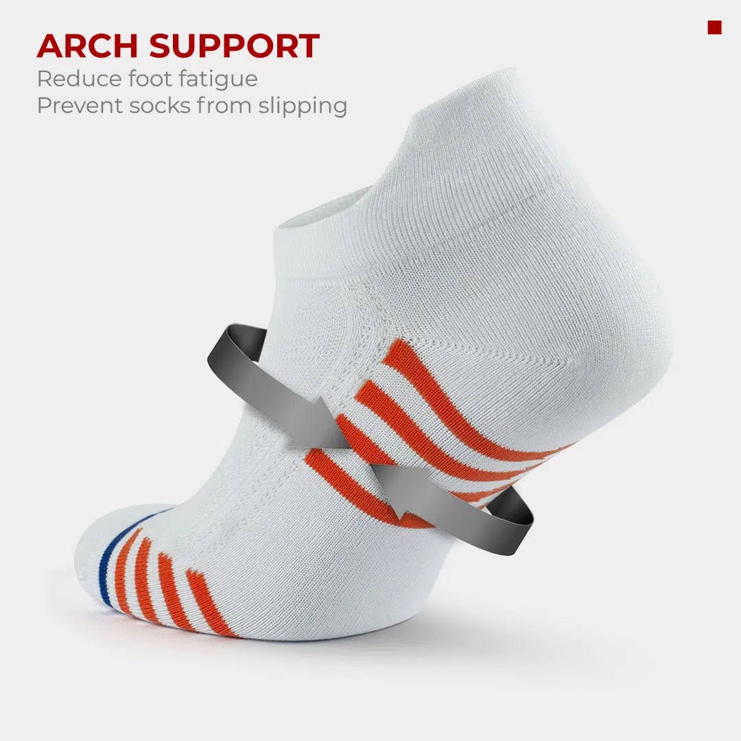 GoWith Men's Bamboo Low Cut Athletic Running & Golf Socks with Arch Support - Angler's Pro Tackle & Outdoors