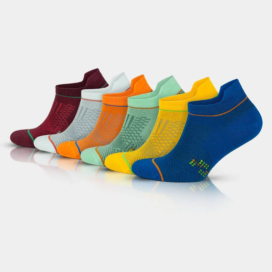 GoWith Men's Bamboo Low Cut Athletic Running & Golf Socks with Arch Support - Multicolor - Angler's Pro Tackle & Outdoors